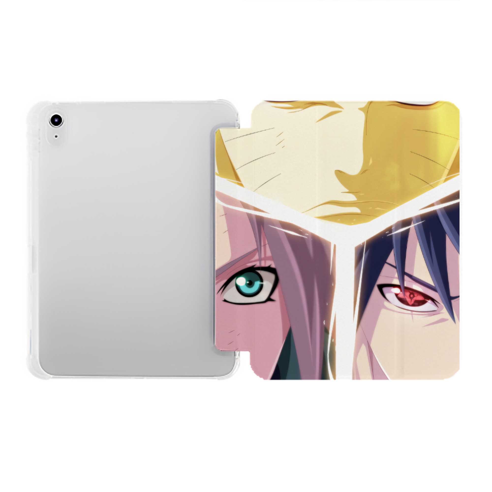 （画像用） NARUTO -ナルト- NARUTO -ナルト- 疾風伝 IPad ケース ペン収納付き 三つ折りスタンド PUレザー×シリコン 対応機種9.5/10.5/10.9インチ